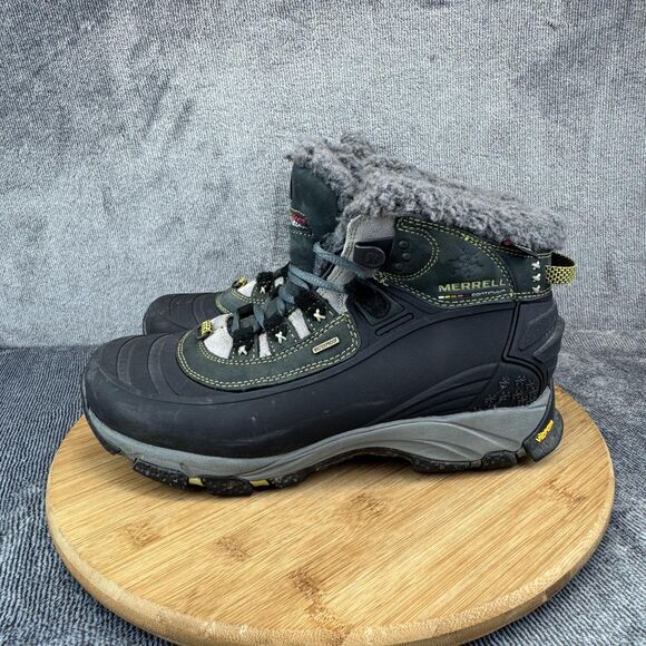 Merrell Winterlude 6 Boots Womens Size 9 Waterproof Insulated Vibram Faux Fur - Picture 3 of 9